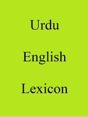 cover image of Urdu English Lexicon
